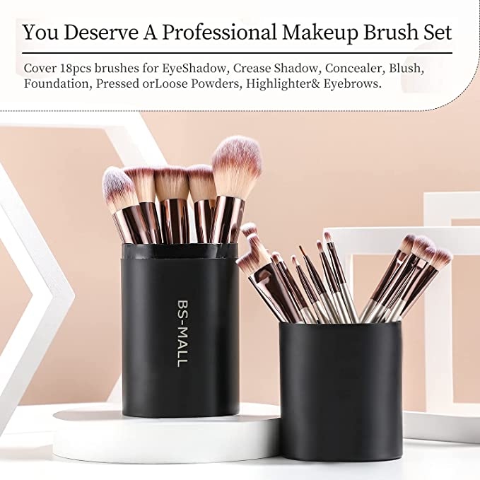 Bs-Mall, Makeup Brushe Set 18 Pcs